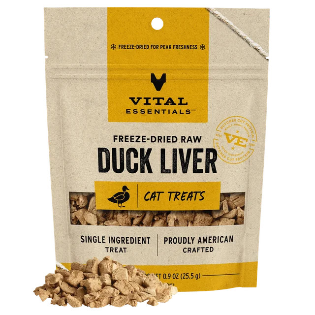 Vital Essentials Freeze-Dried Raw Cat Treats - Duck Liver Vital Essentials