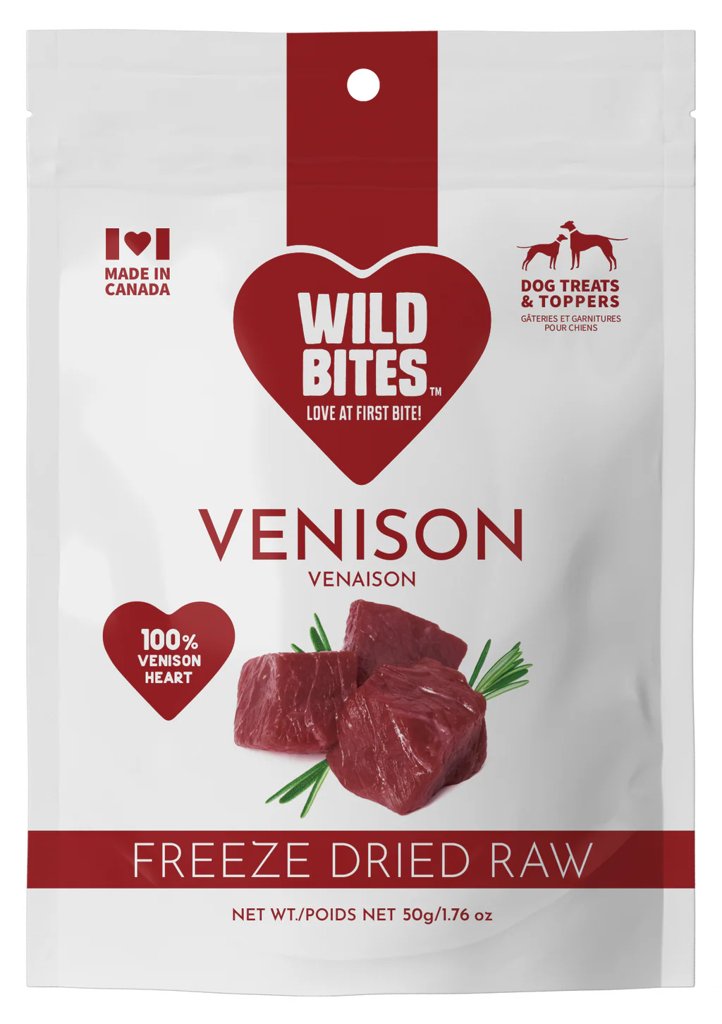 WILD BITES FREEZE DRIED VENISON THINS WILD BITES