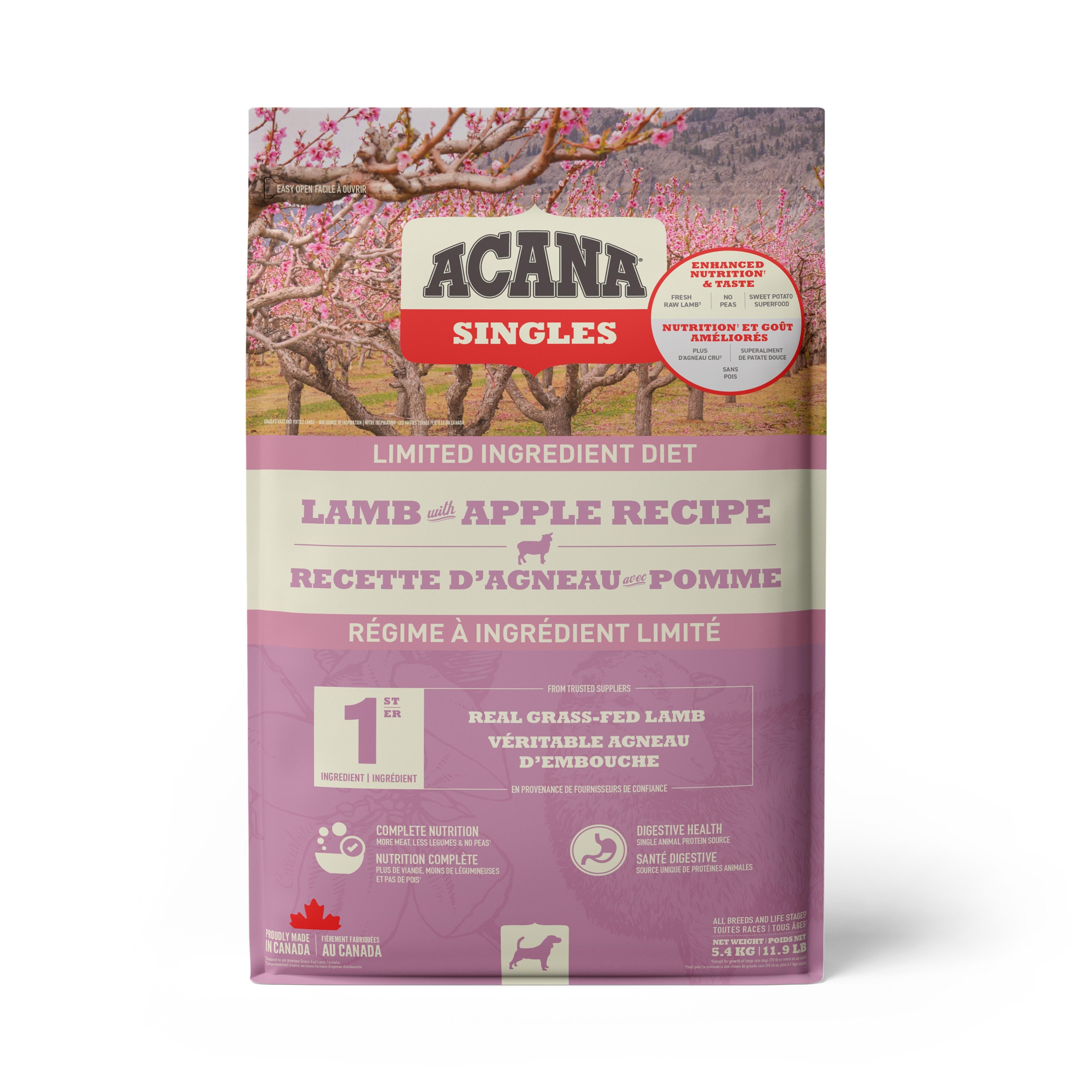 ACANA Singles Limited Ingredient Diet Lamb & Apple Recipe Dry Dog Food