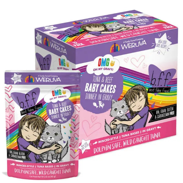 WERUVA B.F.F. Cat Food Pouch - Tuna & Beef Baby Cakes Recipe