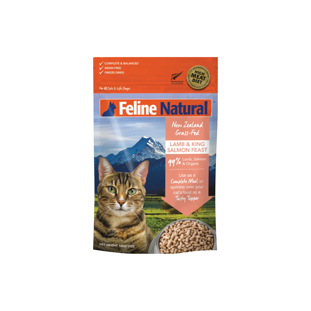 Feline natural Lamb & King Salmon Feast Freeze-Dried Cat Food