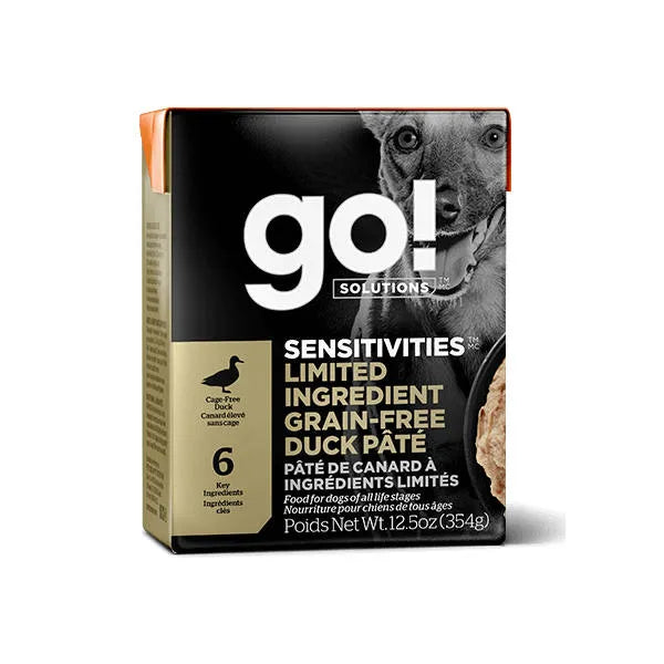 Go! Solutions Sensitivities Limited Ingredient Tetra Packs for Dogs - Grain-Free Duck Pâté