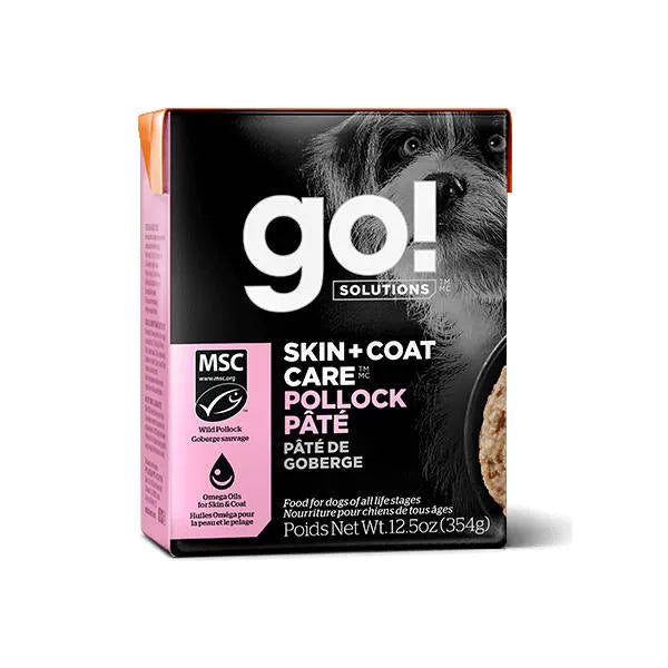 Go! Solutions Skin + Coat Care Tetra Packs for Dogs - Pollock Pâté