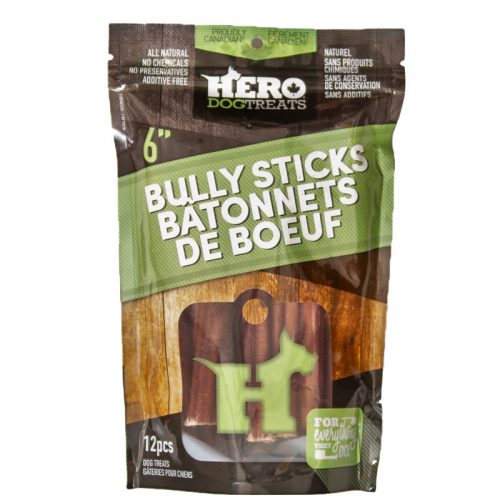 Hero Bully Sticks 6″ – 12 Pack