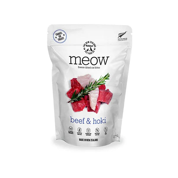 The NZ Natural Pet Food Co. Meow Freeze Dried Cat Treats - Beef & Hoki