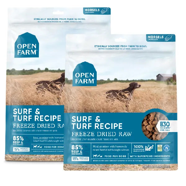 Open Farm Freeze Dried Raw Dog Food - Surf & Turf Recipe