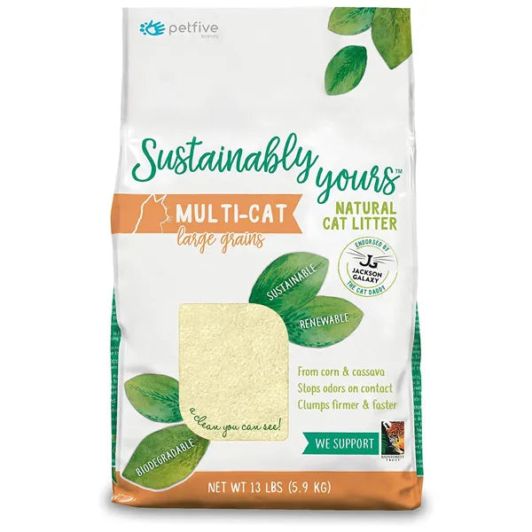 Sustainably Yours Natural Cat Litter - Multi-Cat Large Grains