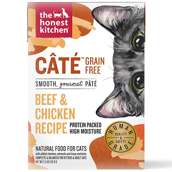The Honest Kitchen Câté Cat Wet Food - Grain Free Beef & Chicken Pâté