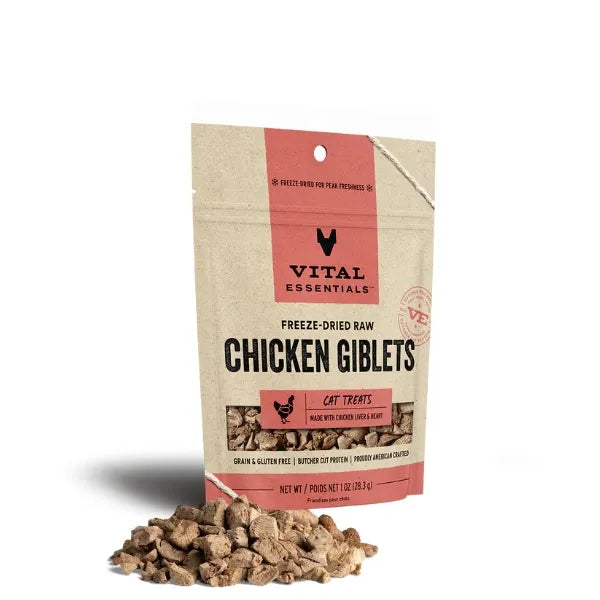 Vital Essentials Freeze-Dried Raw Cat Treats - Chicken Giblets