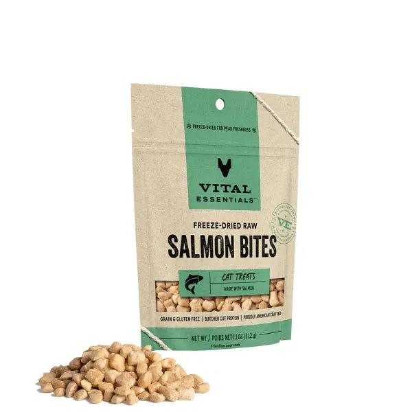 Vital Essentials Freeze-Dried Raw Cat Treats - Salmon Bites
