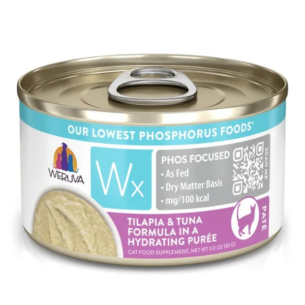 Weruva Wx Phos Focused - Tilapia & Tuna in Hydrating Purée Canned Cat Food